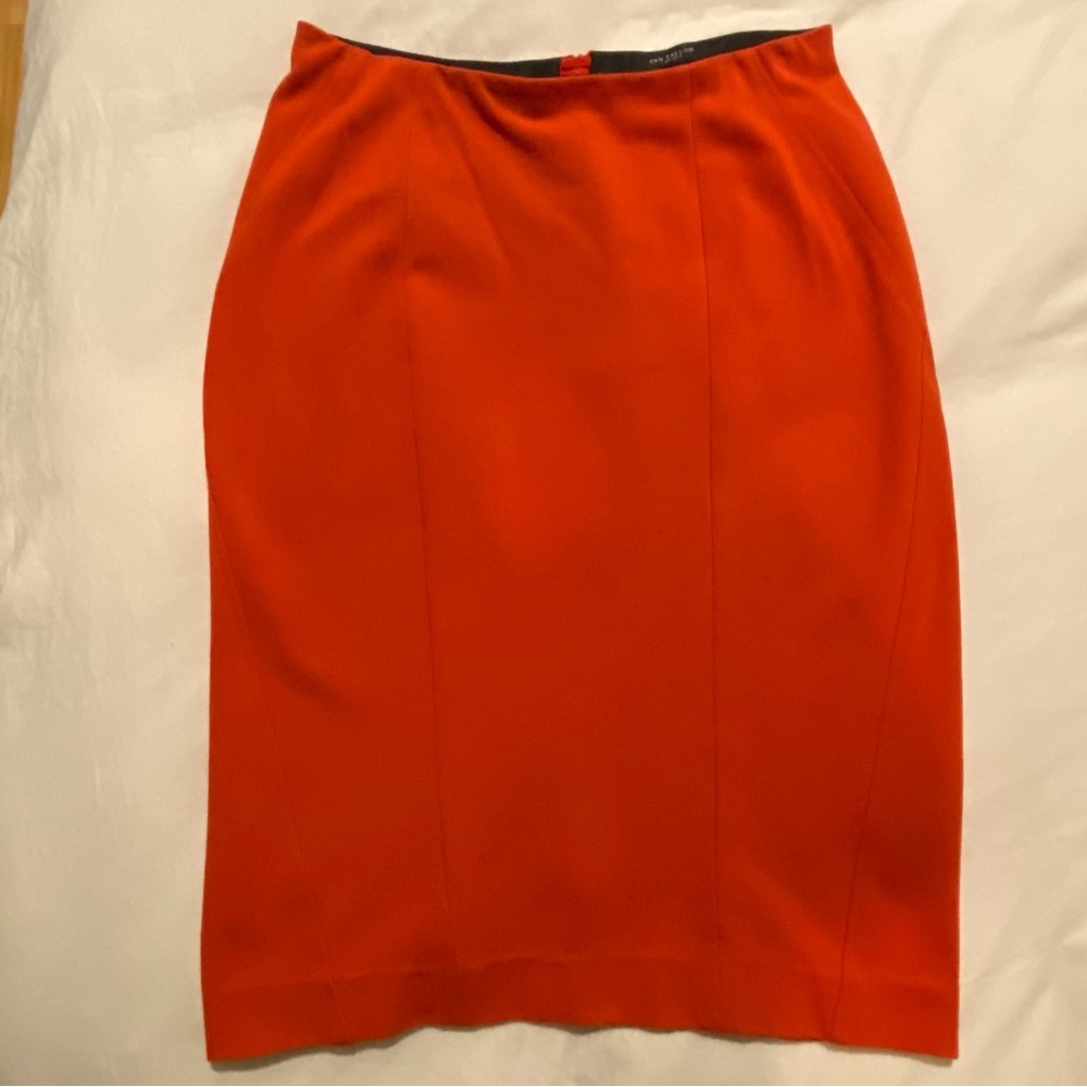 Red pencil skirt